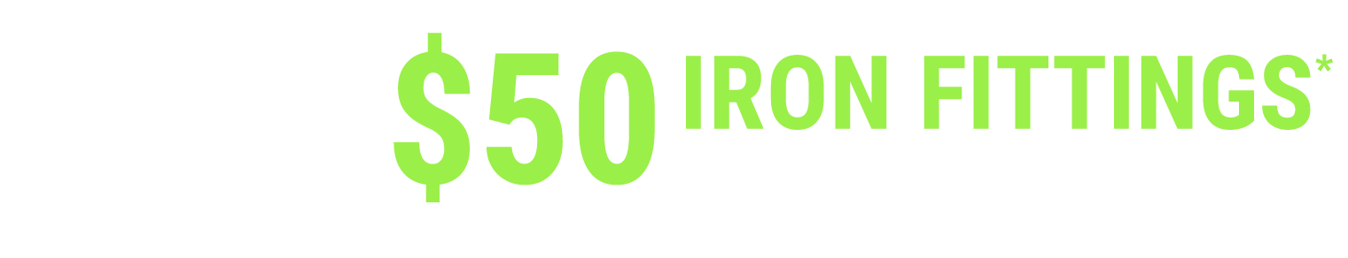 $100 off fitting with club purchase